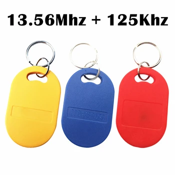 

5Pcs IC ID UID 13.56MHZ RFID 125KHZ T5577 EM4305 Dual Chip Frequency Changeable Writable Rewritable Composite Key Tags Keyfob