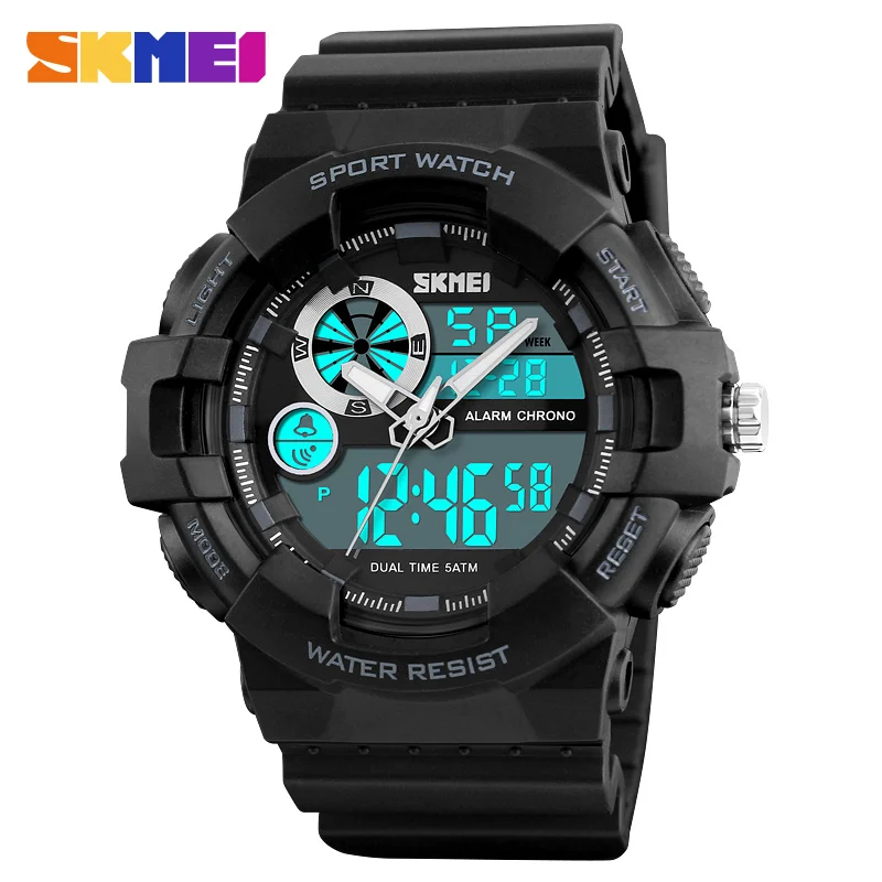 

SKMEI Digital Sport Watch Man Quartz Outdoor Men Watches Water Resistant Dual Display Male Clock Wristwatch erkek kol saati 1312