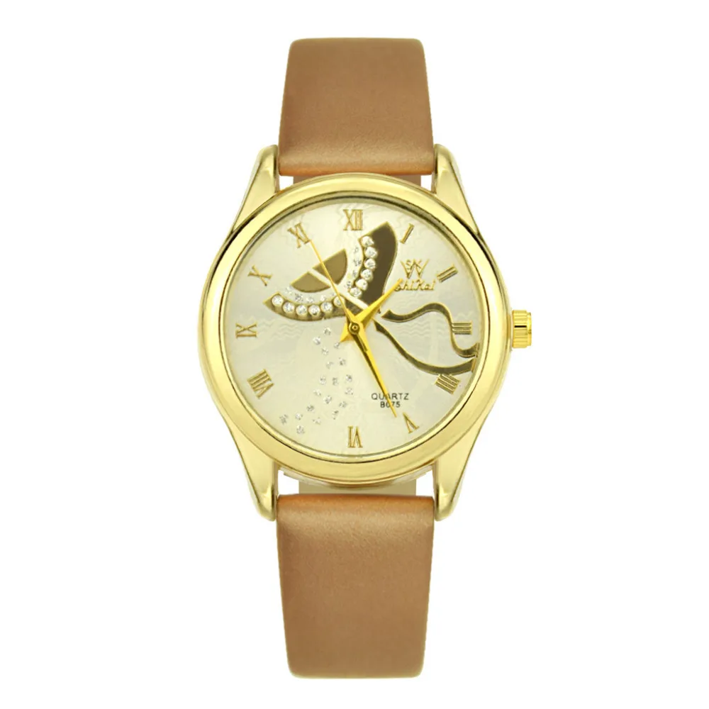 high-quality Fashion Relogio feminino Business Quartz Watch Men Women Wrist Watches Fashion Gold Faux Leather Band Female clock