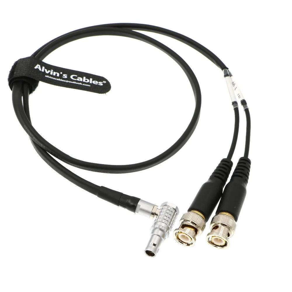 

Alvin's Cables TIME CODE Input Output Cable for Sound Devices 5 Pin Male Right Angle to Two BNC
