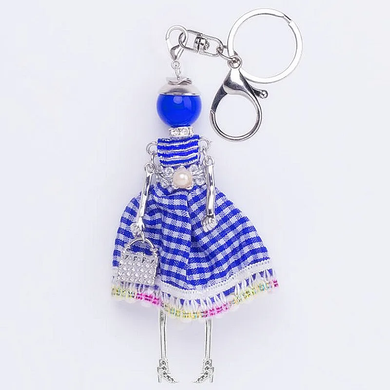 Buy Women Fur Pompom Keychain Doll Key Chains For Cars