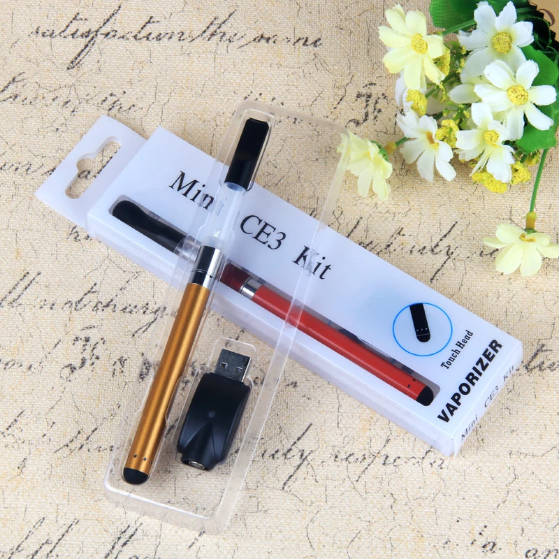 wholesale Mini CE3 Touch Head Vaporizer Kit 280mah Build in Battery 1ml atomizer Empty cartridge touch battery E Cigarettes  (7)