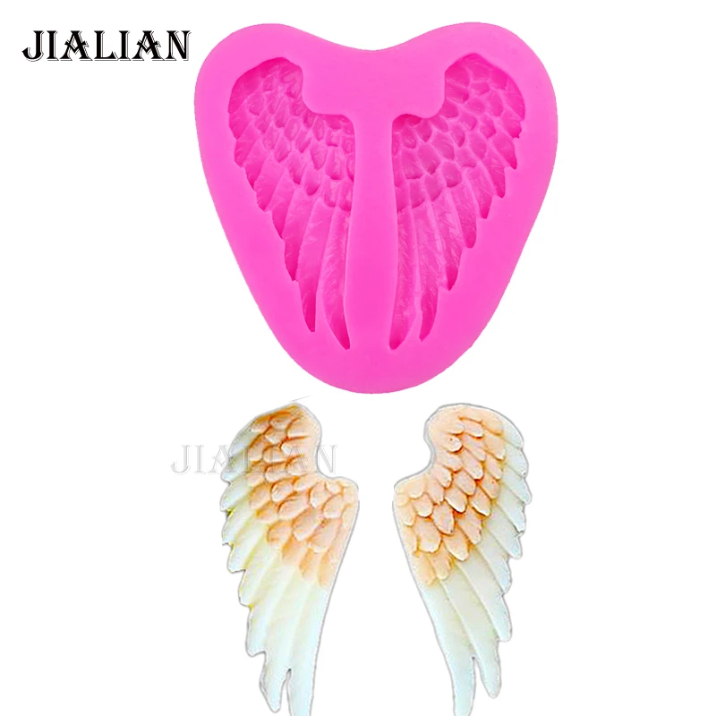 Angel Wings Shape Mold 3D Silicone Cake Fondant Mold Non-Stick Decorating ToolFF 