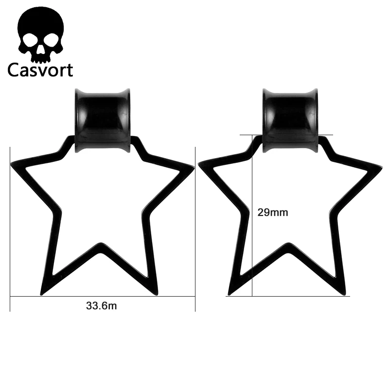Casvort новые съемные Висячие ушные вкладыши в виде пентаграммы ювелирные изделия