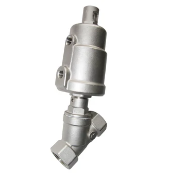

BSPT 1-1/4" normally closed complete stainless steel pneumatic control angle seat valve for air water steam