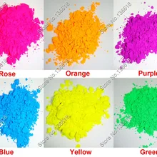 60gram-Mixed 6 неоновые флуоресцентные краски неоновый Пигмент Порошок для ногтей лак разрисованный и печатное оборудование