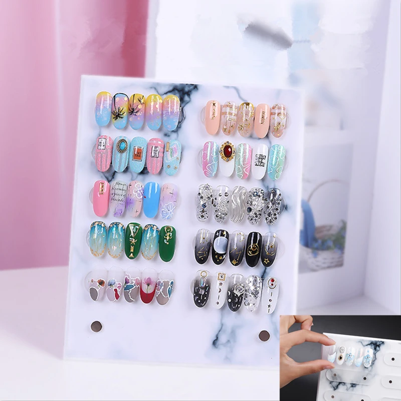

False Nail Color Book Color Display Nail Art Showing Shelf Gel Polish Color Card Nail Color Chart Palette Manicure Tools