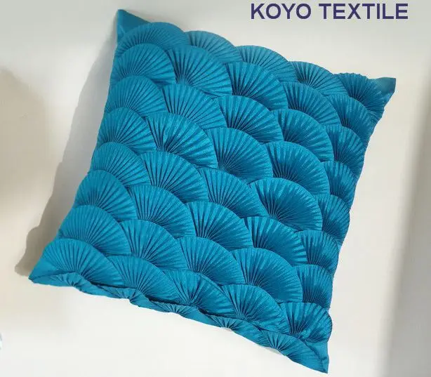 

Modern Fashion Luxury Decorative Handmade Pintuk Pleated Stripe Faux Bamboo Silk Sofa 3D Cushion Cover Throw Pillow Cover Case