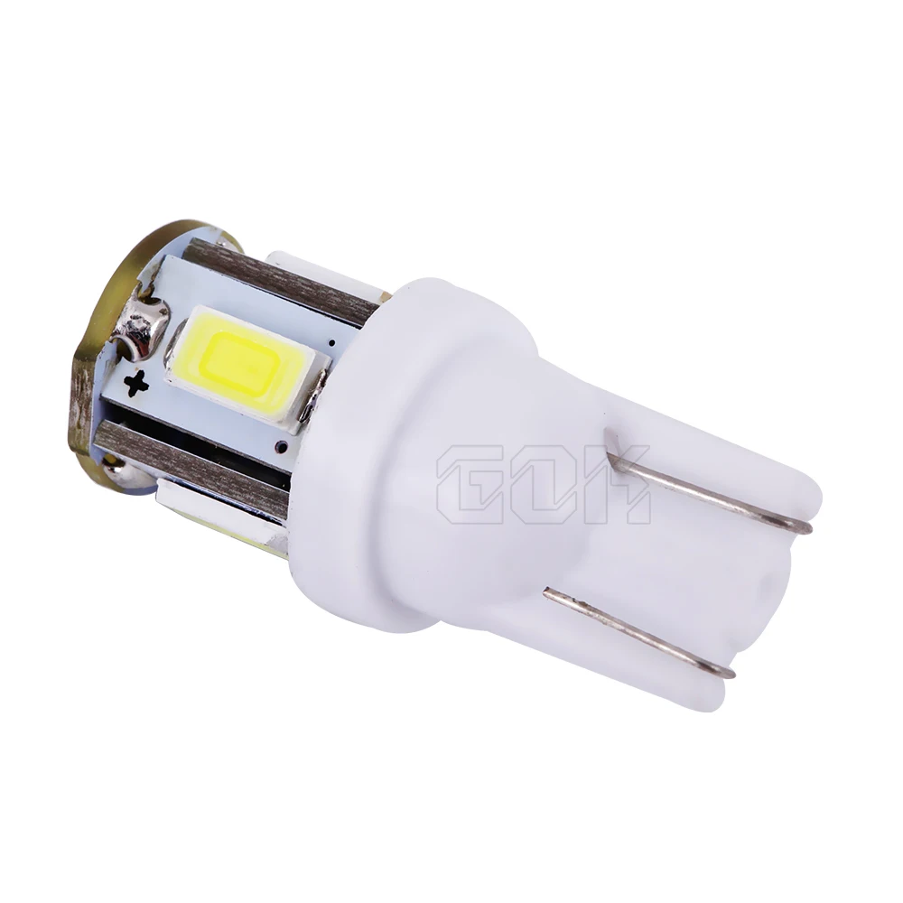 100 шт. Автомобильные светодиодные лампы T10 5SMD W5W t10 5led 192 168 194 5730 5630 SMD белые