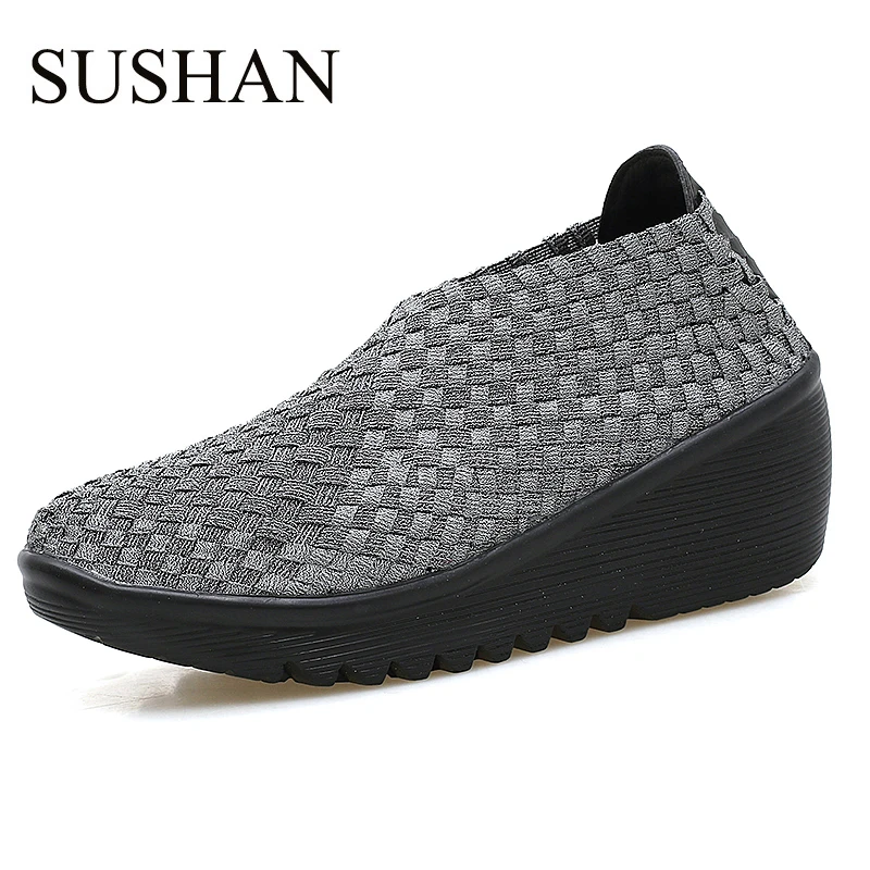 

Women Flat Platform Shoes Woven Sneakers Casual Shoes Women Breathable Zapatos De Mujer Comfortable Footwear Summer Sneakers