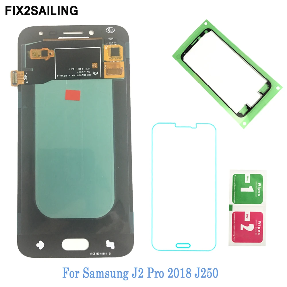 

Super AMOLED For Samsung J2 Pro 2018 J250 LCD Display For Samsung J250 J2 Pro 2018 LCD Screen Touch Digitizer Assembly Replaceme