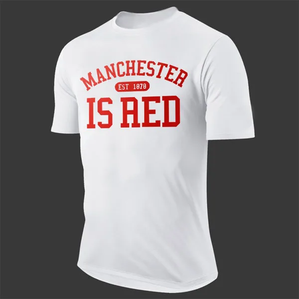 

2019 New United Kingdom Red Letter Print T Shirt Men Cotton O-Neck Manchester Tee Shirts Camisa Masculina tee