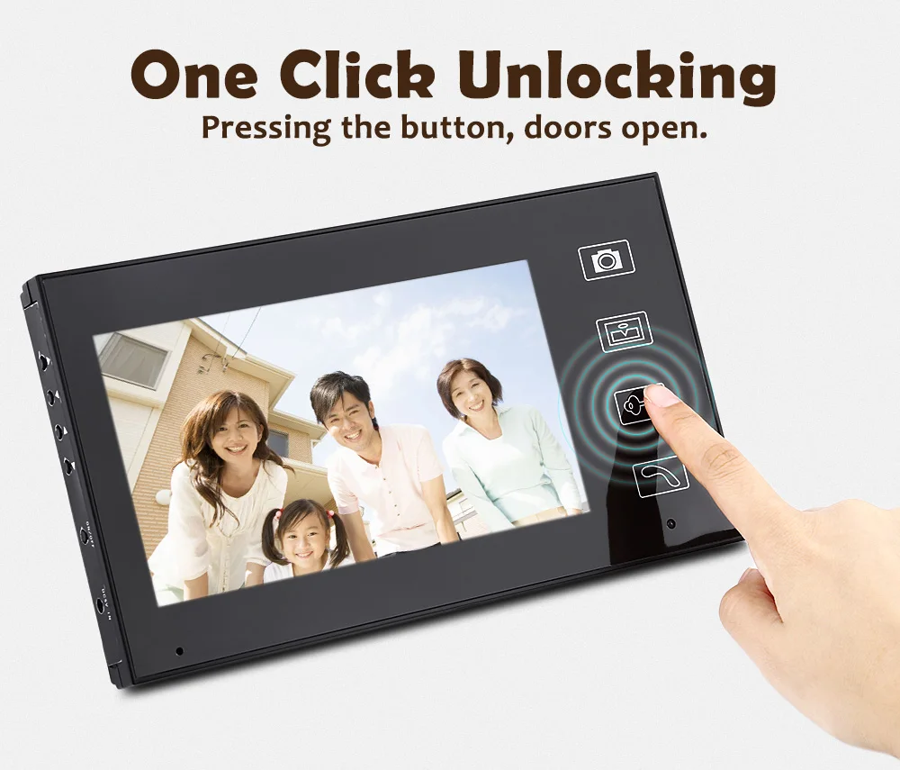 

Fimei 7 inch TFT LCD 2.4G Wireless 2 Waterproof Security Camera Home Video Door Phone Visual Video Intercom System Doorbell EU