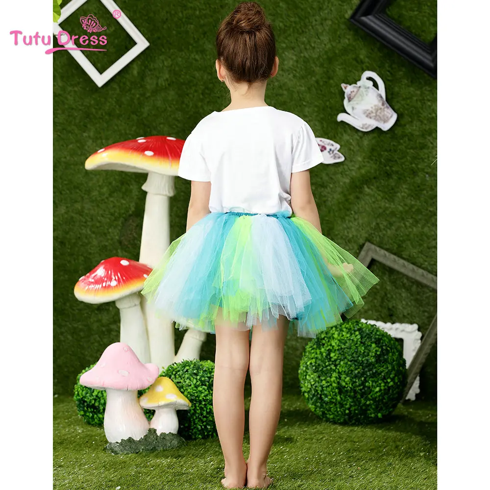 2 шт. детский фатиновый костюм с юбкой пачкой и коротким рукавом|tracksuit for girls|for kids7