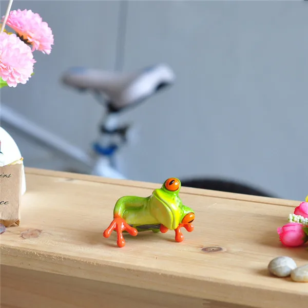 Cute Frog figure toy home office computer desk decoration - Peeping Frog 6
