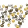 4/6/8/10/12mm Hollow Ball Flower Metal Beads Gold/Bronze/Silver Plated Filigree Spacer Beads For Jewelry Making ► Photo 1/6