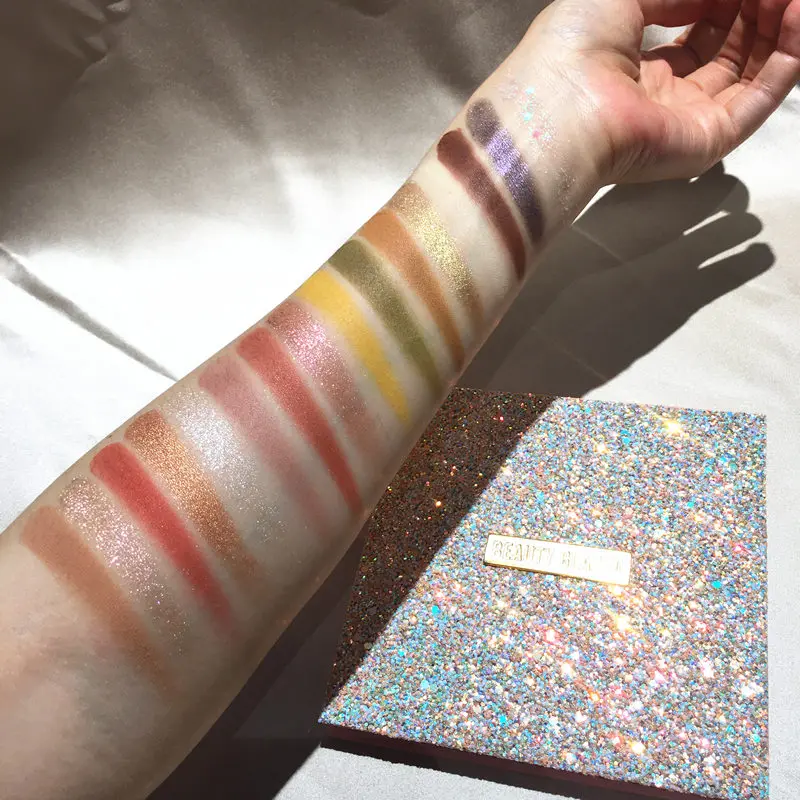 Палетка теней Beauty Glazed для макияжа глаз тени нюдовые блестящие ве палетка