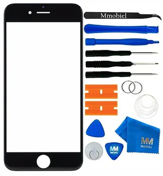 

For iPhone 6 6S Black White LCD Display Touchscreen replacement kit 12 pieces incl tools / pre cut Sticker MMOBIEL