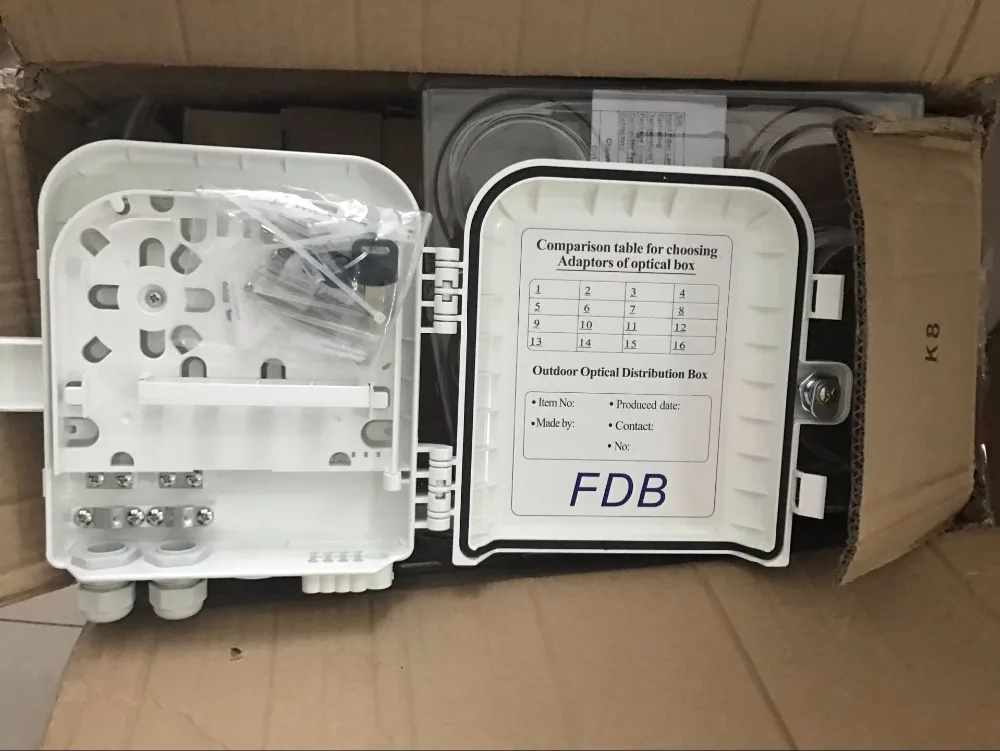 8 портов волоконно оптического FTTH Волокна PLC сплиттер распределительная коробка