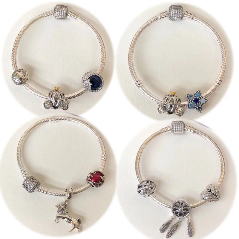 

2018 New Authentic 925 Silver Charms Beads snake bracelet Fit Original Bracelets 925 Sterling Silver Jewelry Women Jewelry gift