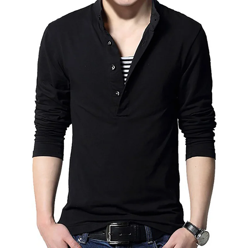 

BROWON Brand Tshirt Men 2019 New Arrival Long Sleeve T Shirt Men Cotton Oversized T Shirt Tops & Tees Mens Clothing