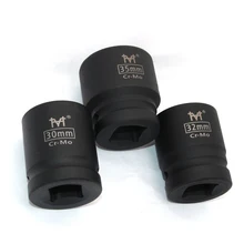 Douille à Impact 3/4, CR-MO pouces, douilles à Air robustes 17mm 18mm 19mm 21mm 22mm 24mm 27mm 30mm 35mm 38mm 41mm 46mm hexagonales noir