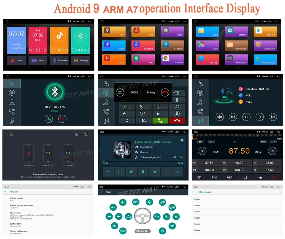 Best DSP IPS Car Multimedia player Android 9 GPS 2 Din Car Radio Audio Auto For VW/Volkswagen/POLO/PASSAT/Golf 8 Cores RAM 4G 64G 24