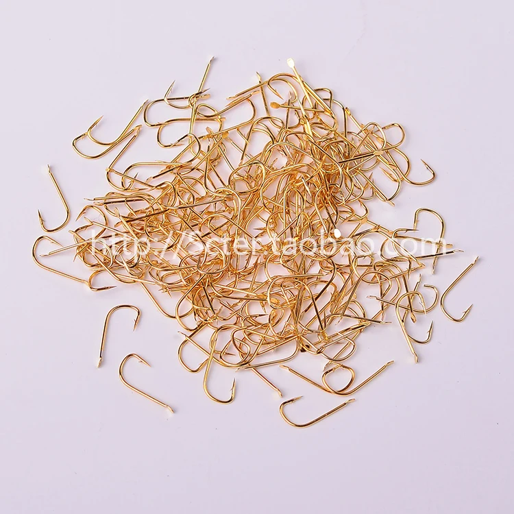100Pcs Fishing Hook 1/2/3/4/5/6/7/8 Sizes New Kanto Barbless Hooks high Carbon Steel Carbon Steel Fishhooks Gold sleeve