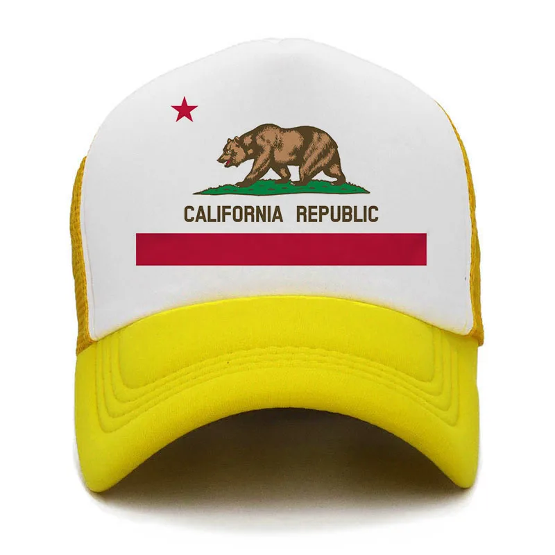 C5 Bear California Republic бейсболка с флагом для мужчин и женщин крутая летняя сетчатая бейсболка s California Trucker кепка Повседневная шляпа для отца Новинка - Цвет: C5