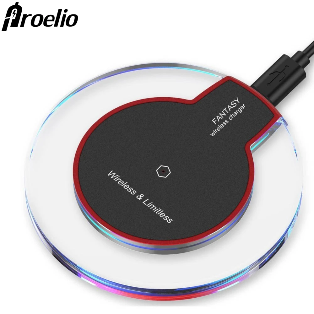Proelio Wireless Charger Ultra Thin Led Fast Charging Pad For iphone XS X 8 Plus Samsung Huawei Mate 20 Pro Qi Wireless Charger