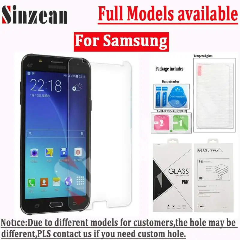 

Sinzean 200pcs For Samsung Galaxy J320/J520/J720/J330/J530/J730/S4/S5 mini/S6 mini 2.5D clear Tempered Glass Screen Protector