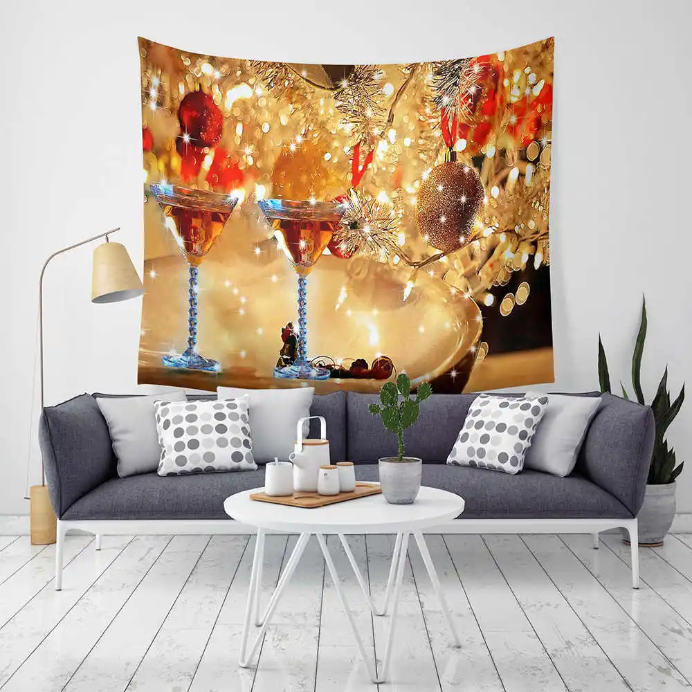 

Cartoon Christmas Mandala Tapestry Wall Hanging Beach Towel Polyester Boho Decoracion Blanket Yoga Mat Washing Machine Cover