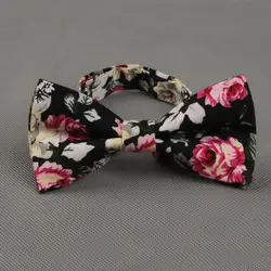 Mantieqingway Винтажный стиль хлопок цветок галстук-бабочка для свадьбы печатных гравата, тонкий цветочный узкий галстук-бабочка галстук
