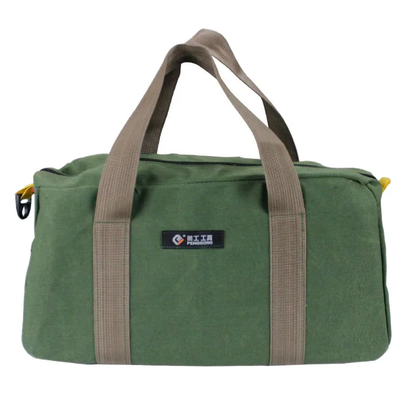 

PENGGONG 12 Inch Waterproof Canvas Storage Bag Tool Portable Toolkit Hardware Parts Storage Bags Organizer Pouch Bag Case