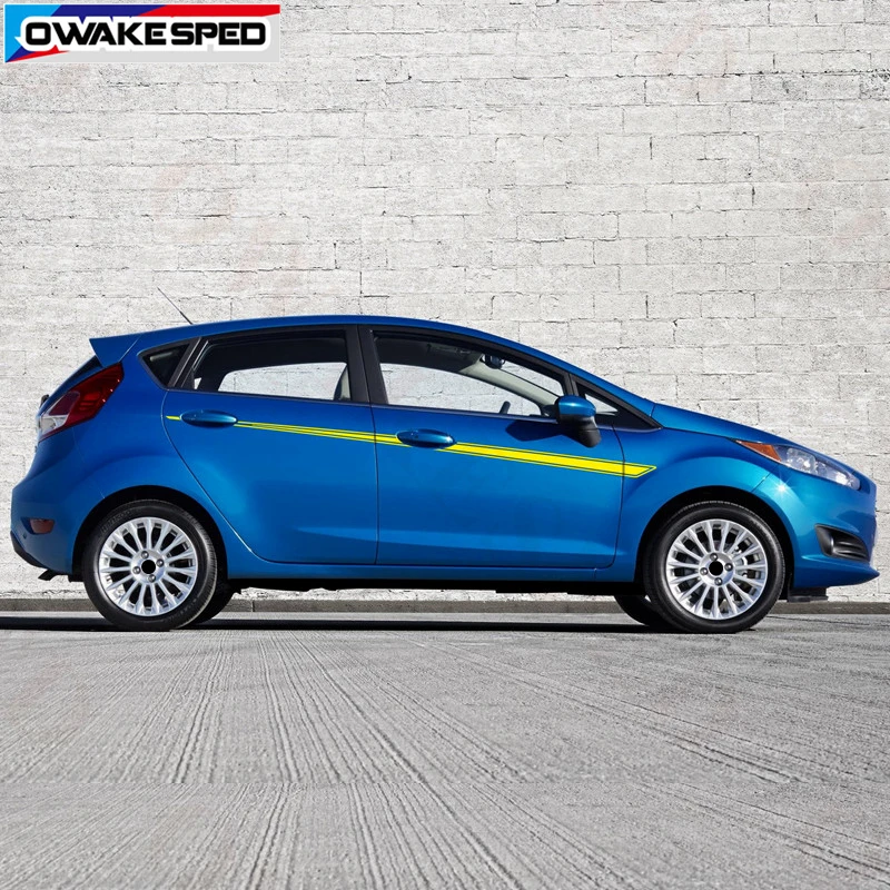 Спортивные полосы для гоночных автомобилей наклейки на линии талии Ford Fiesta ST RS 2008
