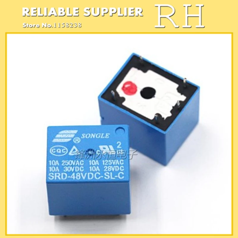 5 шт./лот реле SRD-12VDC-SL-C SRD-24VDC-SL-C SRD-48VDC-SL-C 12V 24V 48V 10A 250VAC 5PIN T73