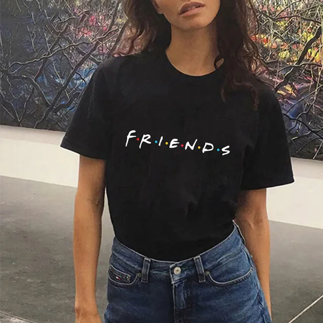 

FIXSYS New Harujuku Tops Lady T Shirt Women Korean Style Fashion Tshirt Black White T Shirt Letter Printed Tees