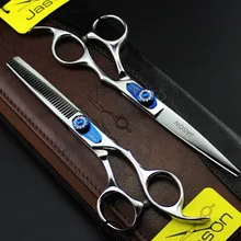 310#6 ''бренд Jason заводская цена Парикмахерские ножницы JP 440C Диаманте Парикмахерские ножницы Thinning ножницы для волос