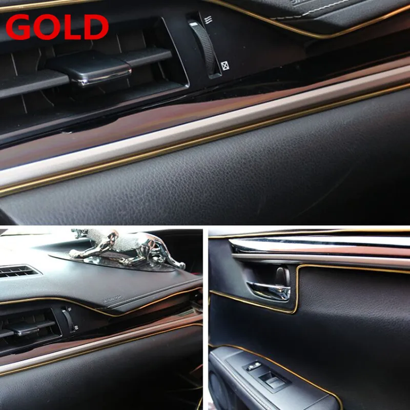 Отделка интерьера автомобиля молдинг 5 м для Hyundai Solaris Tucson 2016 I30 IX35 I20 Accent Santa Fe Lada