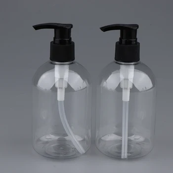 

Refillable 350ml Soap Dispenser Hand Bathroom Soap Dispenser - Pack of 2 - Shampoo Bottle Kitchen Bathroom Soap Pump Dispenser