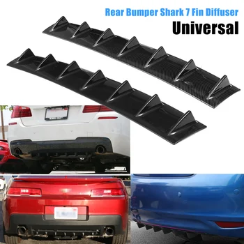 

Universal 33" X 5" ABS Car Rear Bumper Shark Fin 7 Wings Lip Diffuser Spoiler Kit Lower Car Splitter