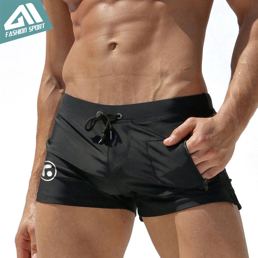 2016 New Men s Swimwear Summer Beach Men Swimming font b Shorts b font with Pocket