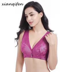 Xianqifen бюстгальтеры-минимайзеры для женщин сексуальное женское белье DeepV Bralette Модный цветочный тонкий нижнее бельё девочек провода