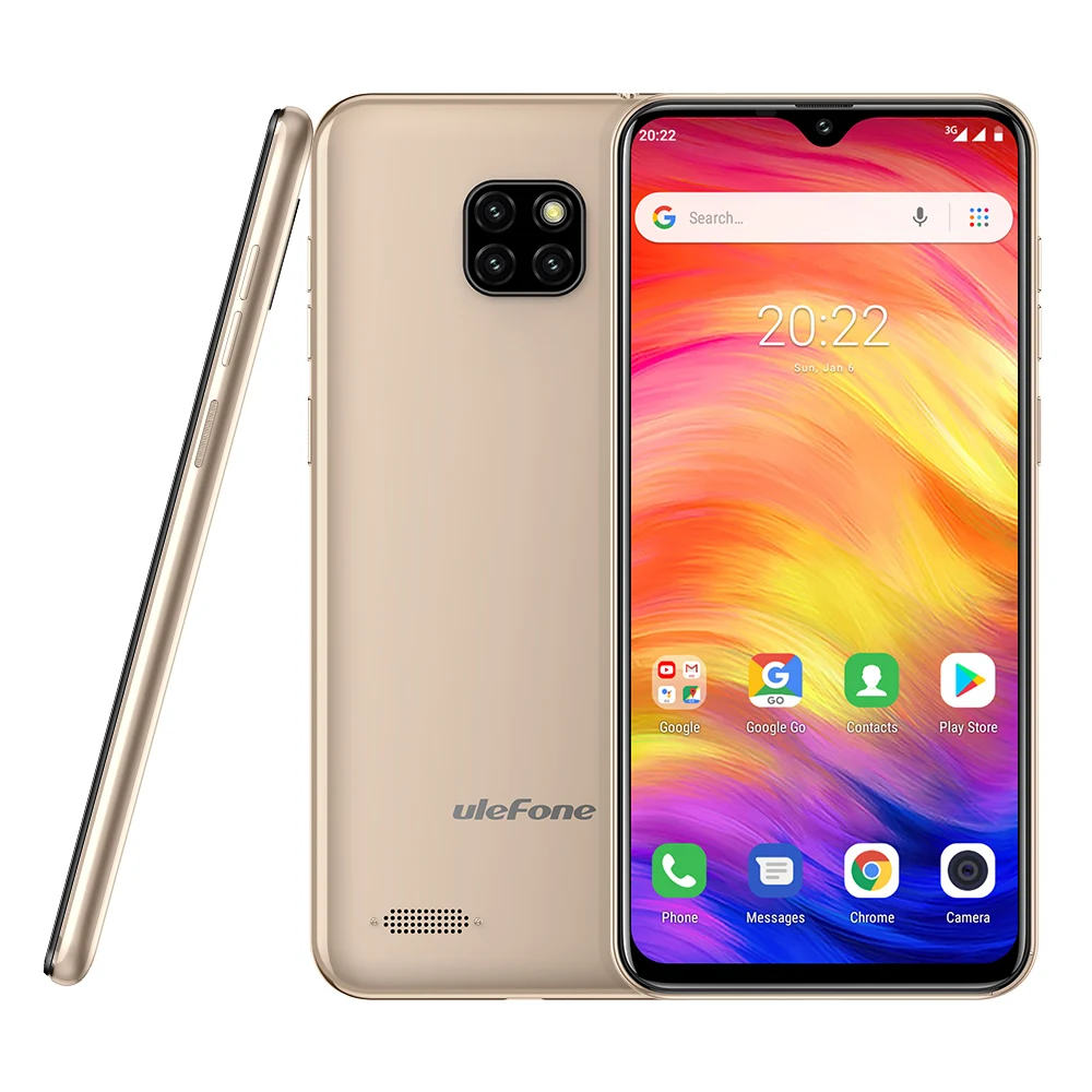 Ulefone ملاحظة 7 الهاتف الذكي 19:9 رباعية النواة 6.1 بوصة 3500 mAh Waterdrop شاشة 16 GB ROM الهاتف المحمول WCDMA الهاتف المحمول android8.1