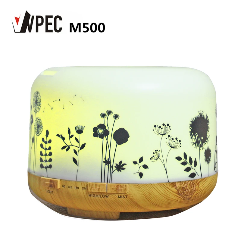 

VVPEC 500ml LED Air Humidifier Home Office Ultrasonic Diffuser Purifier Mist Maker