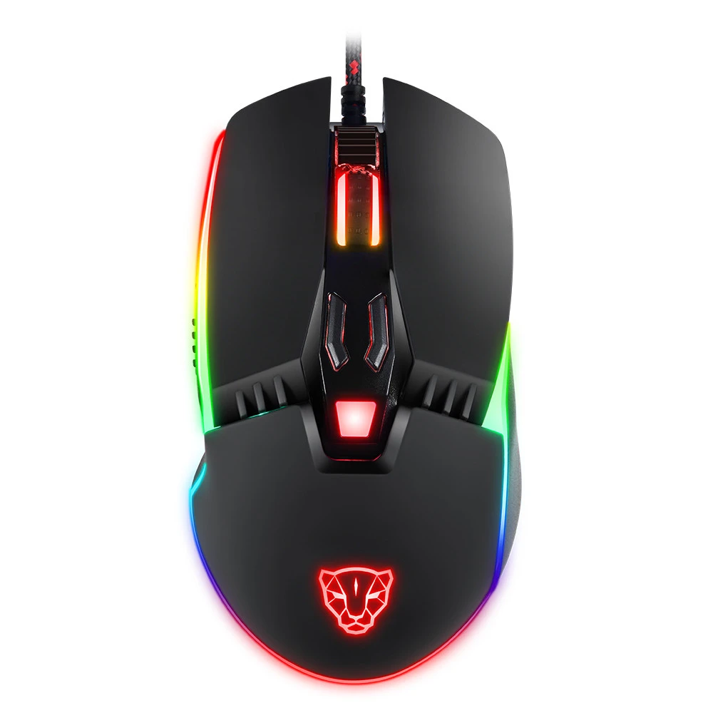 

Motospeed V20 Gaming Mouse 5000DPI 7 Buttons Colorful Breathing LED Optical Wired Game Computer Mouse For PC Gamer Black