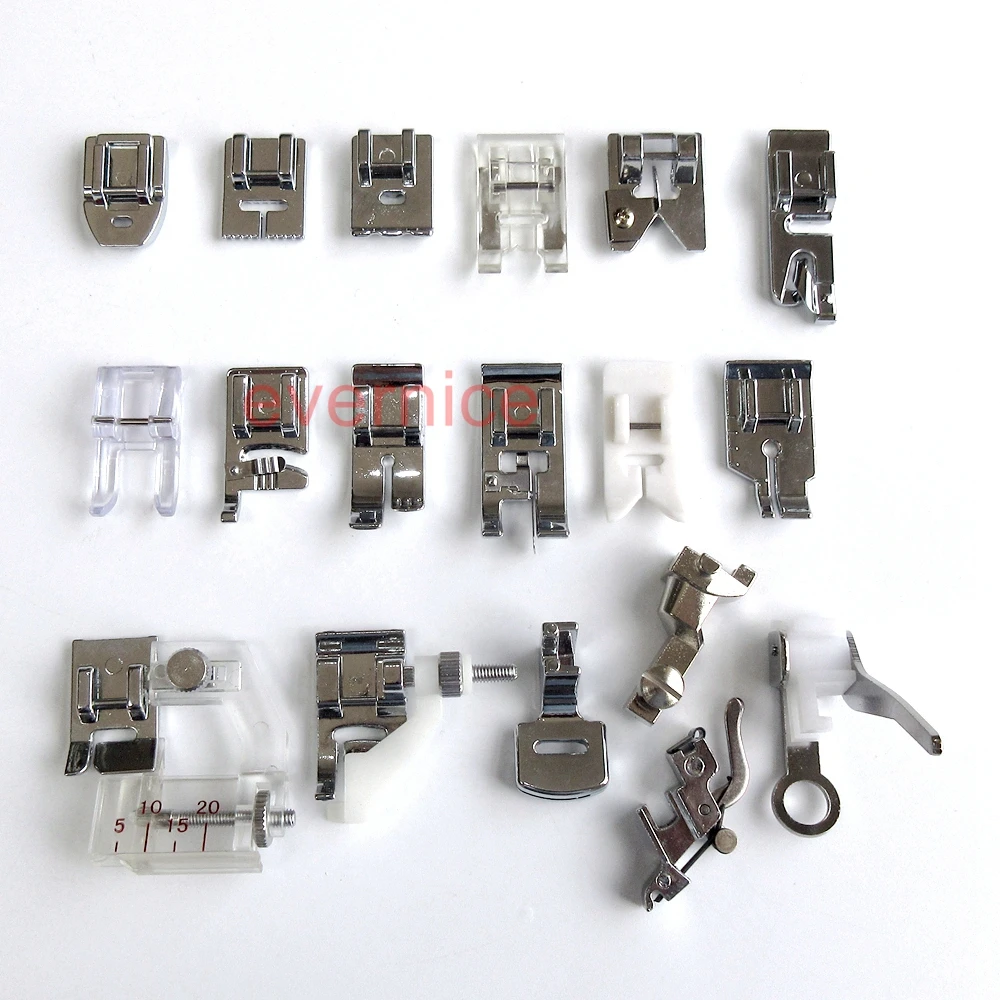 16 Pcs Piede Piedi Set Di Scatola Di Plastica Per Bernina Nuovo Stile Aurora Artista Activa 100