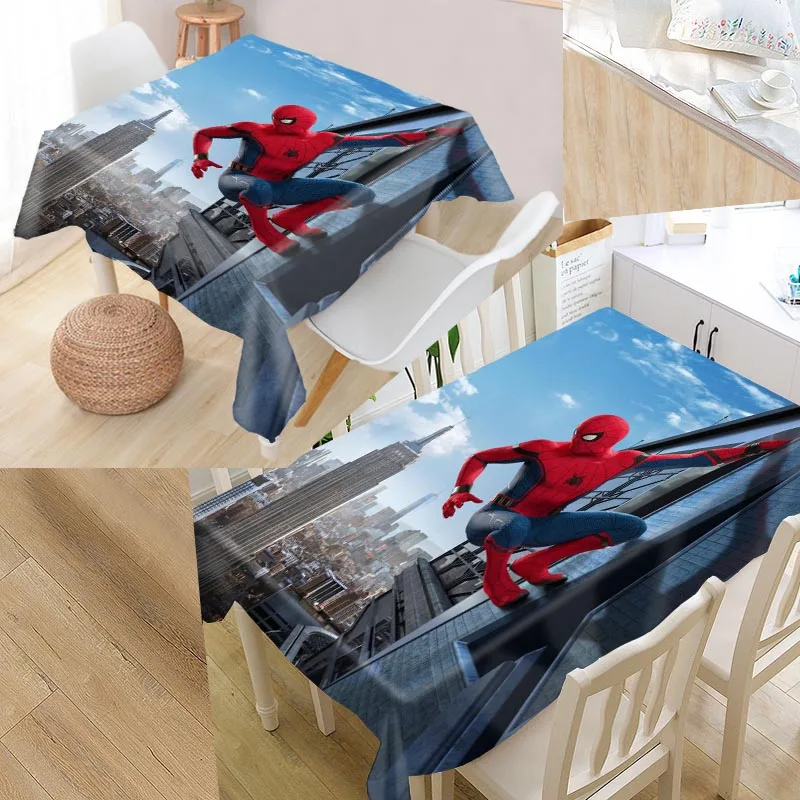 

Custom Spider Man Table Cloth Oxford Rectangular Waterproof Oilproof Table Cover Wedding Tablecloth &L035SJ
