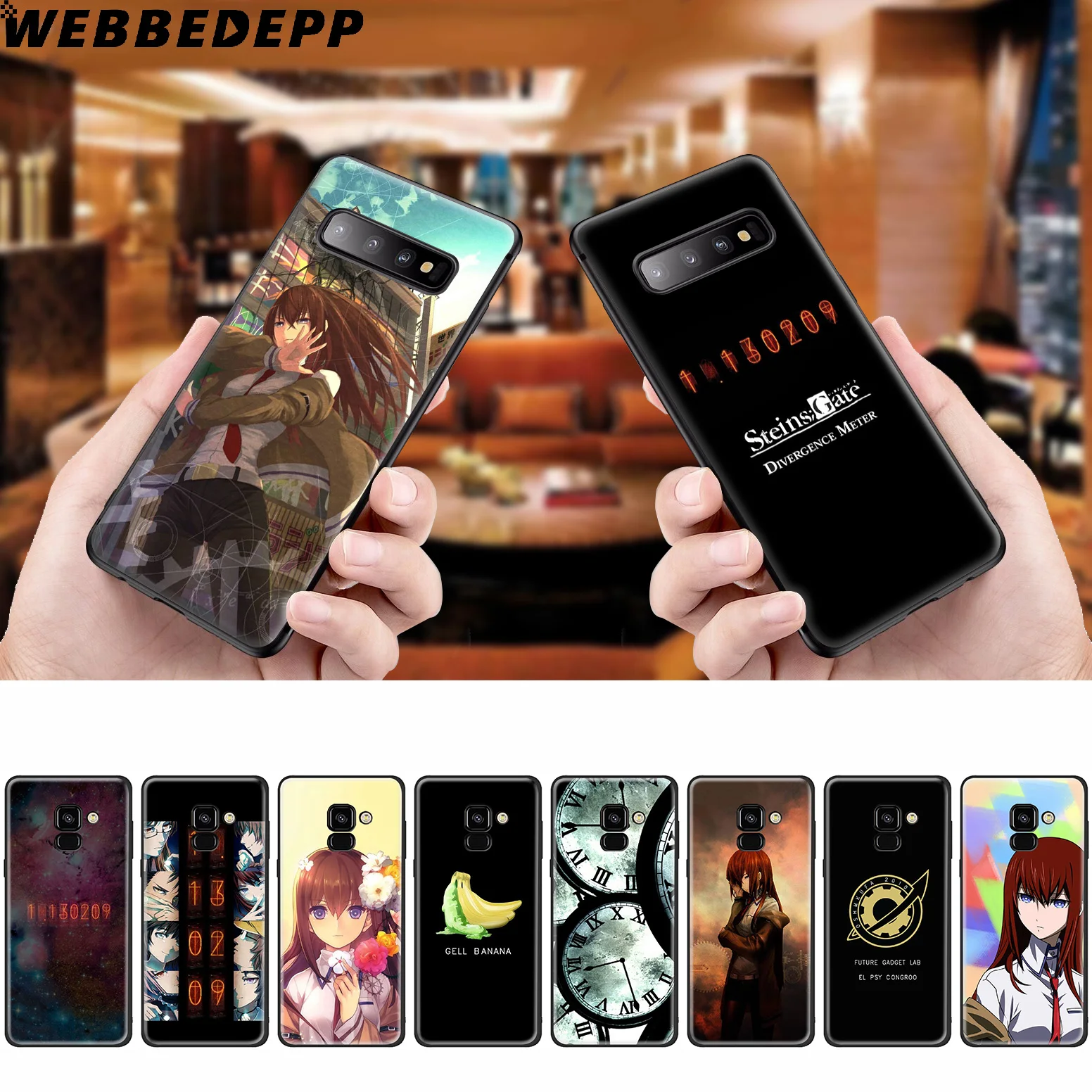 WEBBEDEPP Steins Gate аниме силиконовый чехол для Samsung Galaxy A3 A5 A6 A7 A8 A9 A10 A20 A30 A40 A50 A70 M10 M20 M30 |