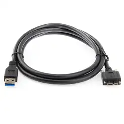 USB 3,0 A Тип кабель штекер Micro USB 3,0 B Мужской с панель с креплениями Шурупы Для жесткий диск мобильного телефона 100 см